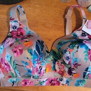 Cacique Vibrant Floral Print Bra